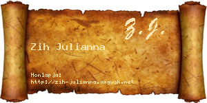 Zih Julianna névjegykártya